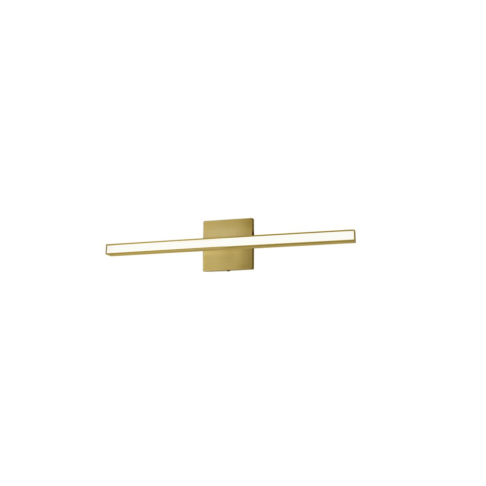 18W Colour Changing Vanity Aged Brass with Frosted Acrylic Diffuser. Picture 1