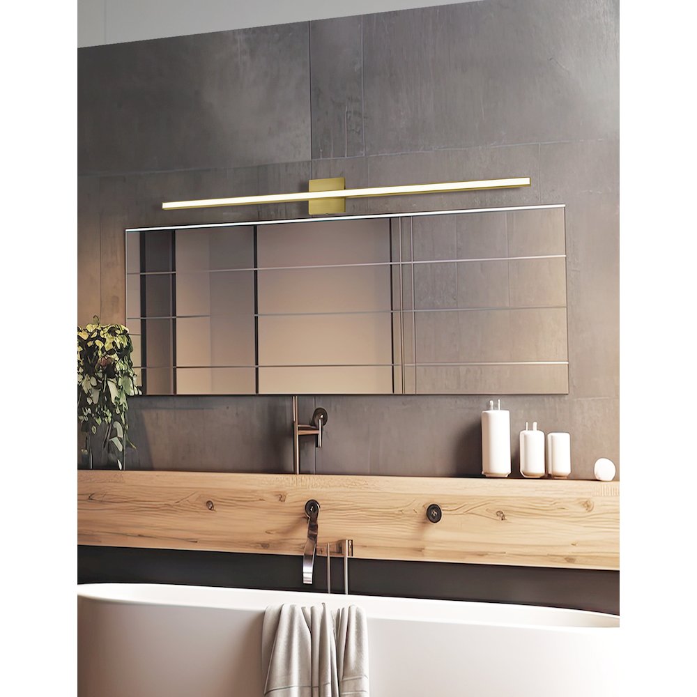 36W Colour Changing Vanity Aged Brass with Frosted Acrylic Diffuser. Picture 3