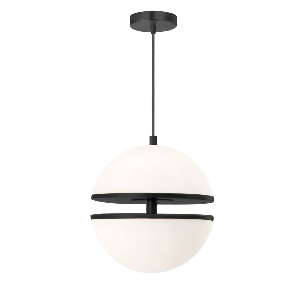 30W Pendant, MB, WH Glass. Picture 1