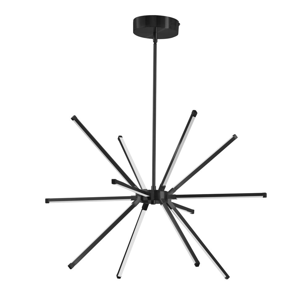 32W Chandelier MB, WH Acrylic Diffuser. Picture 1