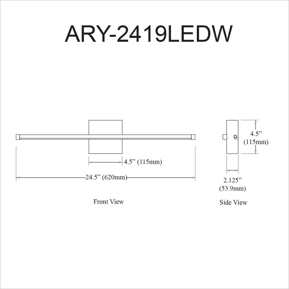19W Wall Sconce AGB,WH Acrylic Diffuser. Picture 3