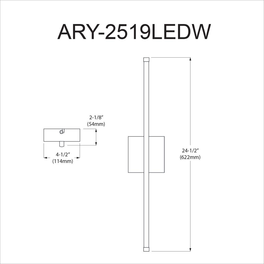 19W Wall Sconce PC,WH Acrylic Diffuser. Picture 3