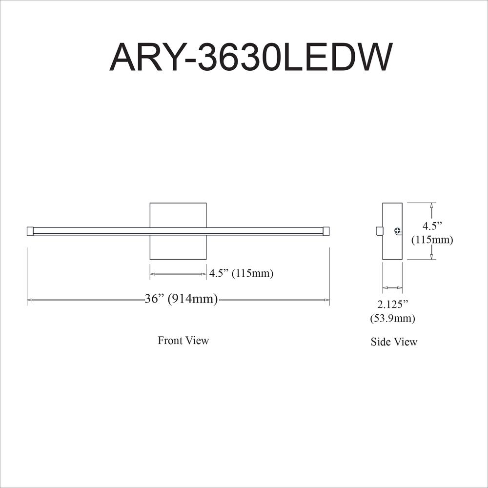 30W Wall Sconce AGB,WH Acrylic Diffuser. Picture 3