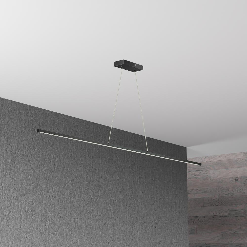 30W Horiz Pendant MB, WH Acrylic Diffuser. Picture 2