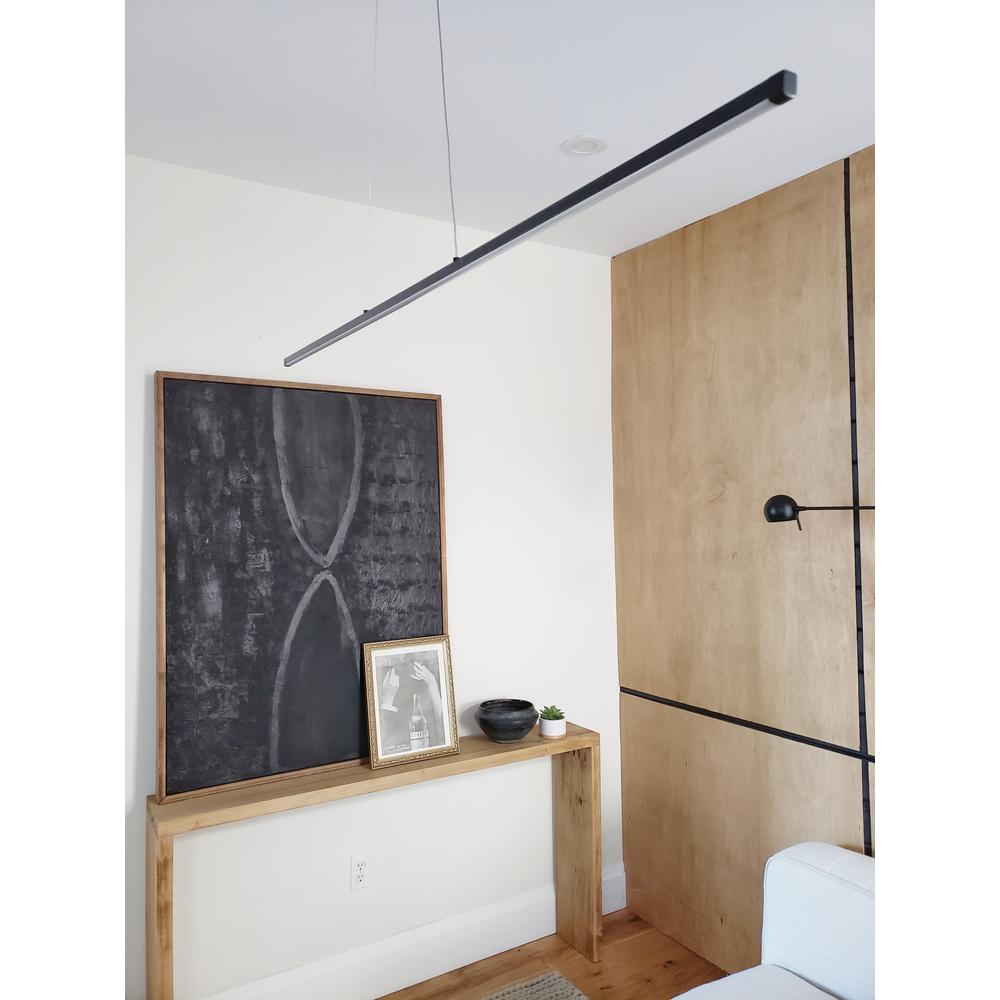 30W Horiz Pendant MB, WH Acrylic Diffuser. Picture 7