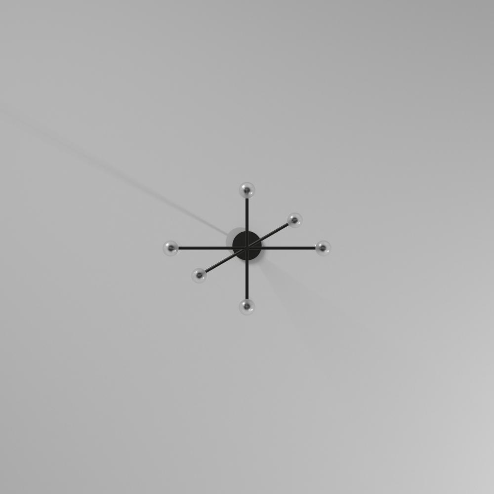 12LT Incandescent Chandelier, Matte Black. Picture 7