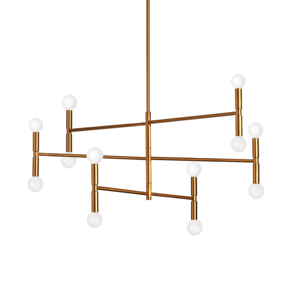 12LT Chandelier, Vintage Bronze Finish. Picture 1