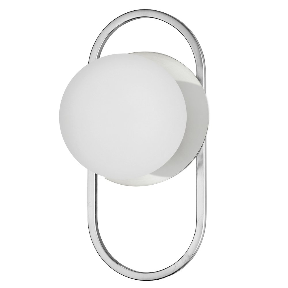 1 Light Polished Chrome Wall Sconce w/ Opal Glass. Picture 1