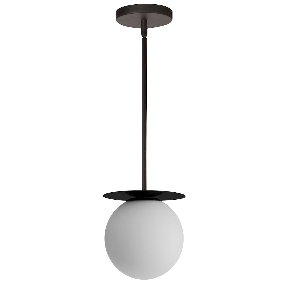 1 Light Halogen Burlat Pendant Matte Black & White. Picture 1