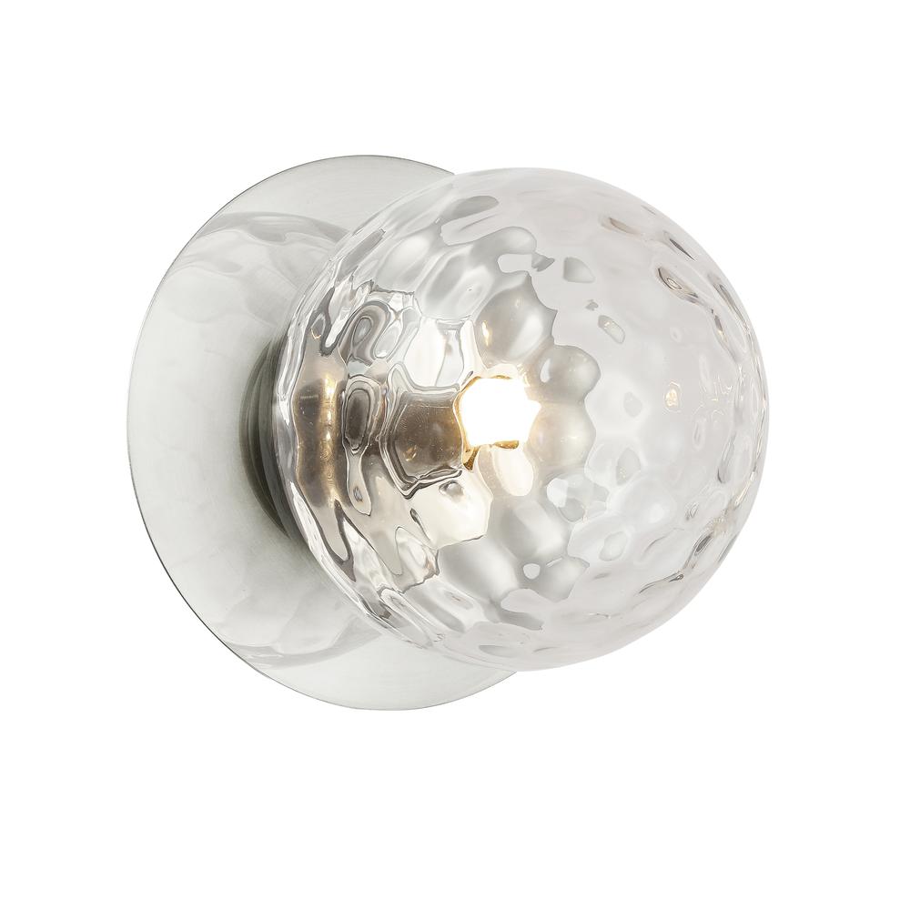 1LT Halogen Wall Sconce,  PC, Clear Glass. Picture 1