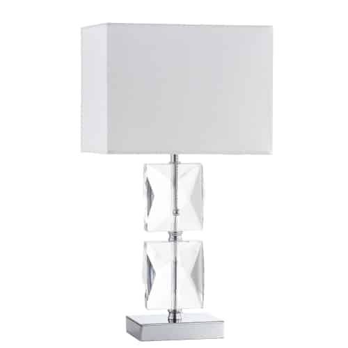 1LT Incandescent Crystal Lamp, Polished Chrome. Picture 1