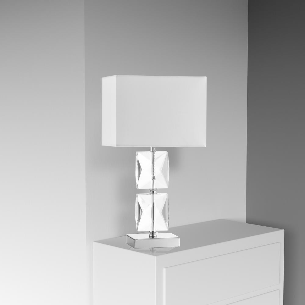 1LT Incandescent Crystal Lamp, Polished Chrome. Picture 2