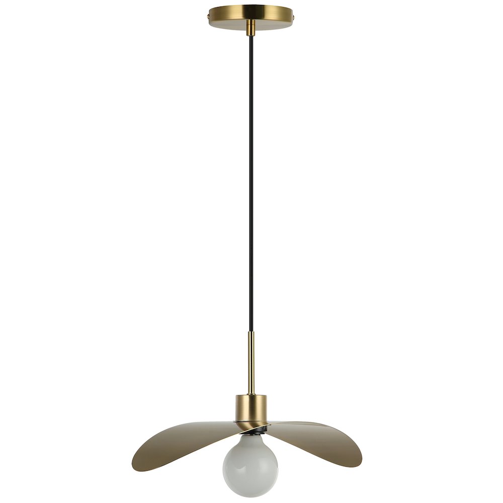 1 Light Aged Brass Pendant. Picture 1