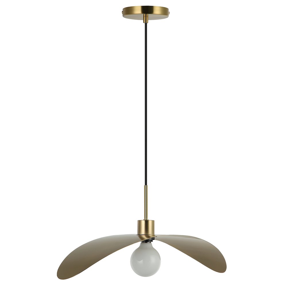 1 Light Aged Brass Pendant. Picture 1