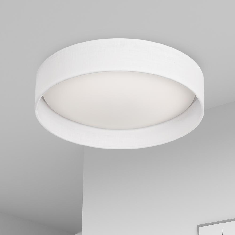 11" Flush Mount, Ivory Shade. Picture 2