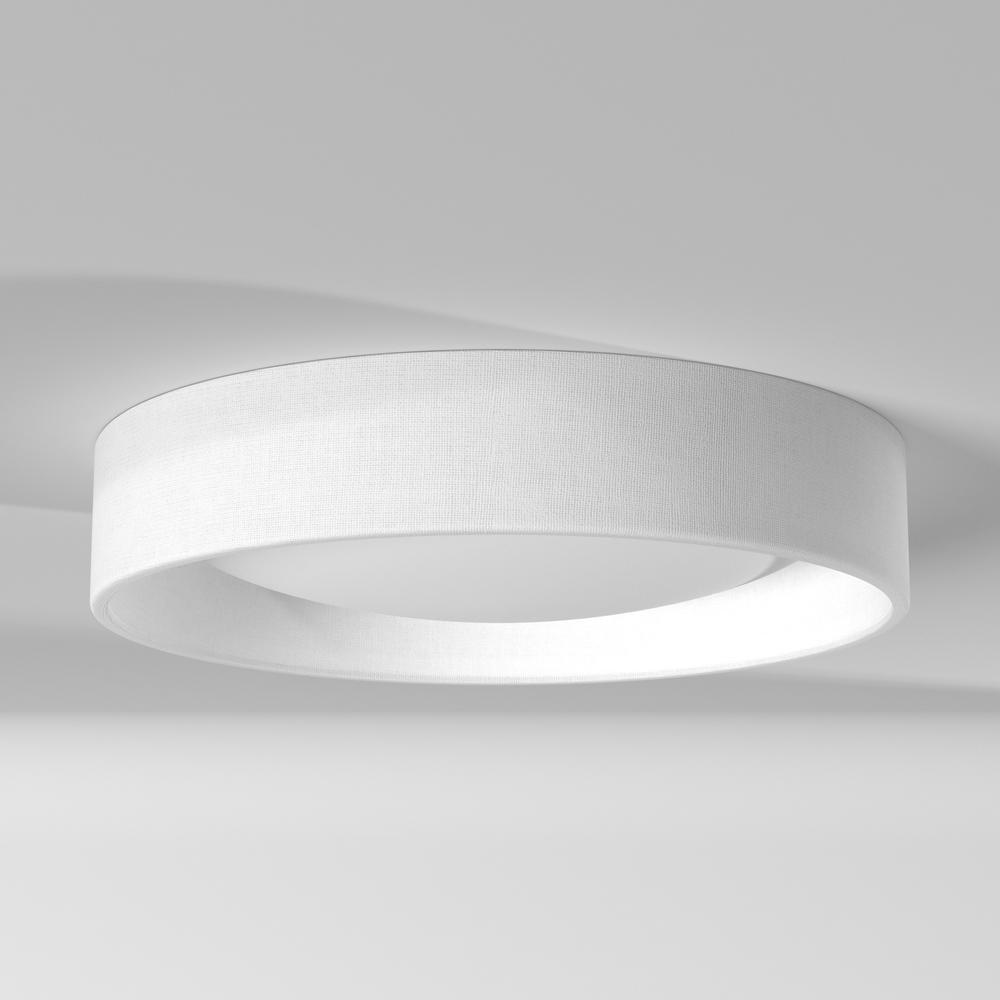 15" Flush Mount, Ivory Shade. Picture 4