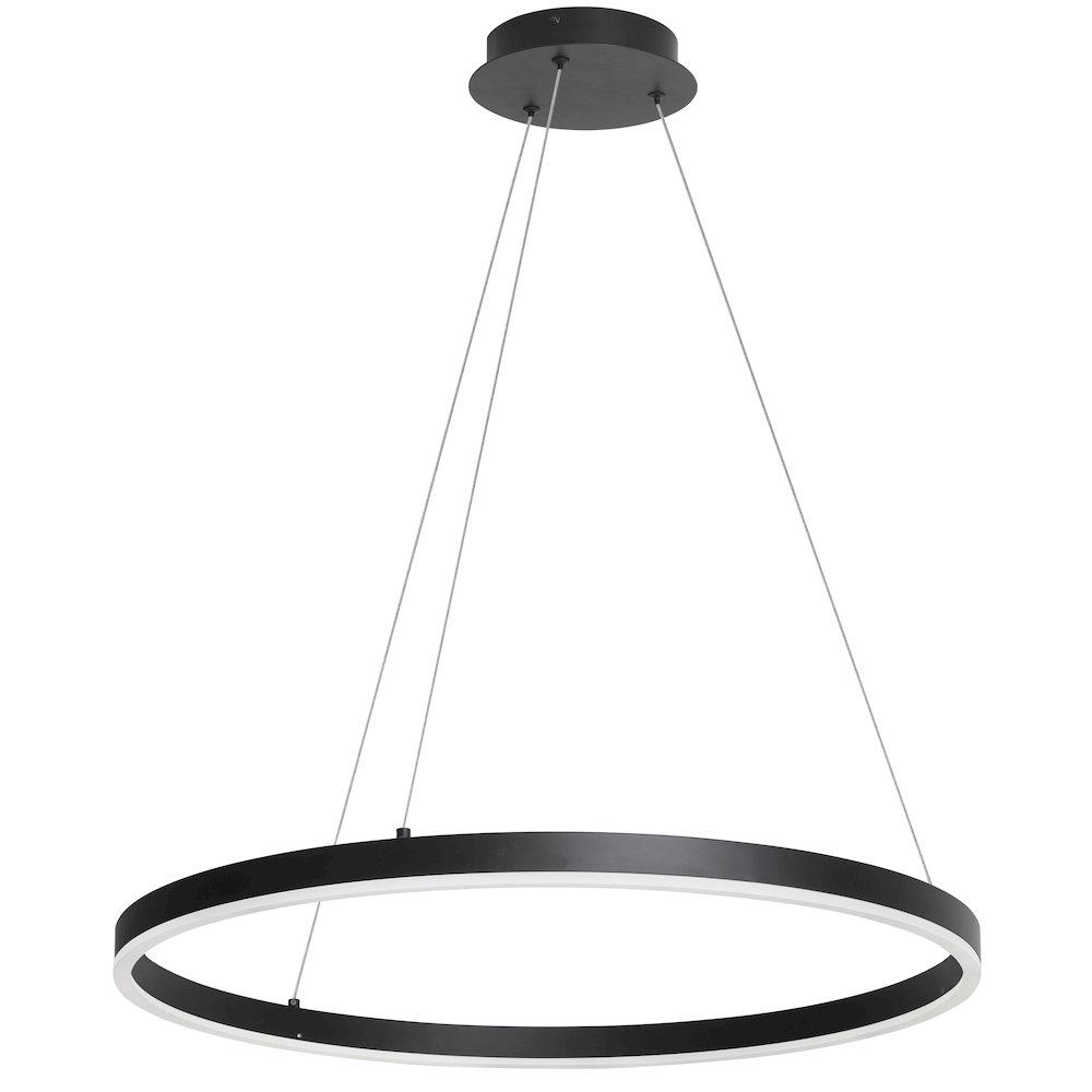 34W Colour Temperature Changing Chandelier, Matte Black. Picture 1