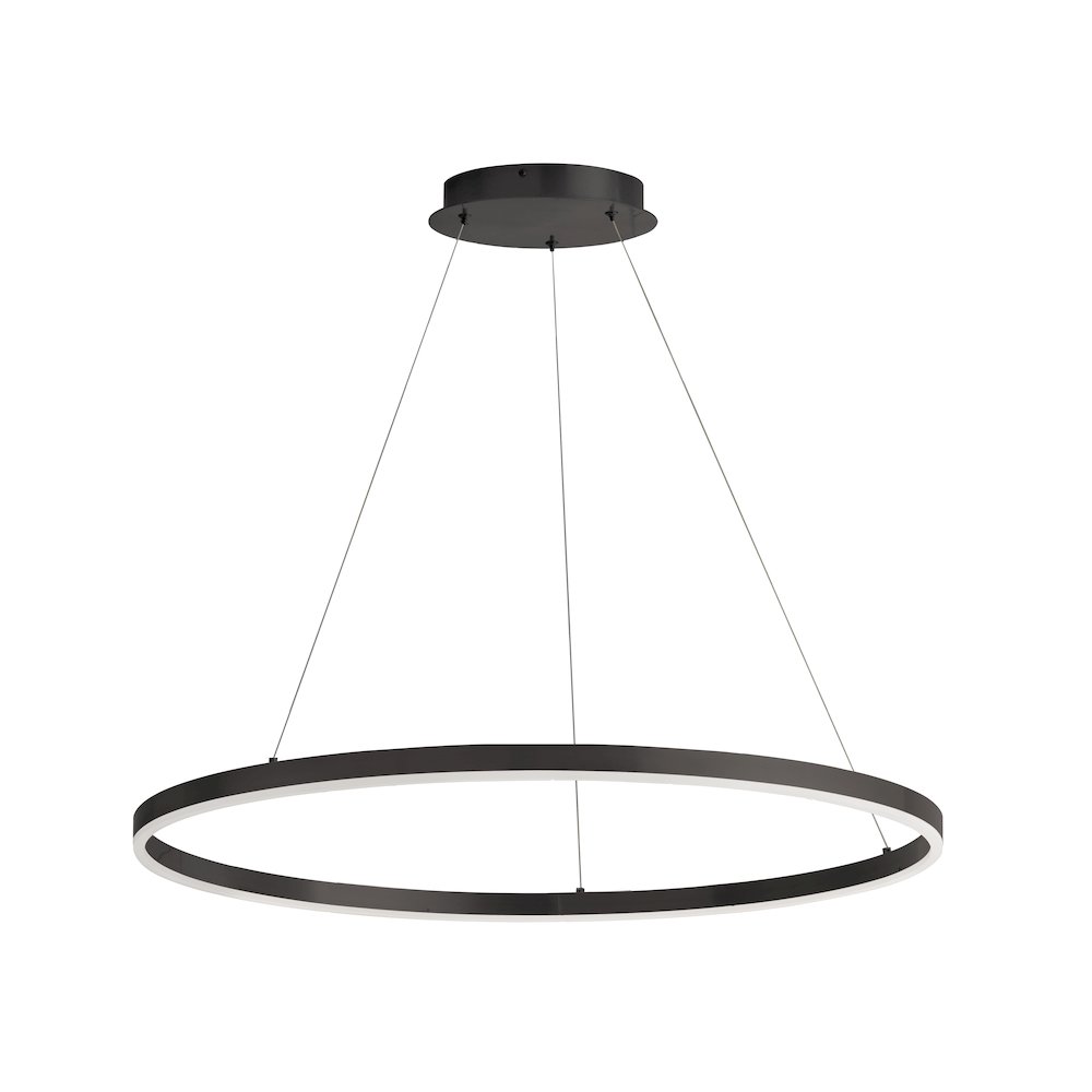 63W Colour Changing Temperature Chandelier, Matte Black. Picture 1