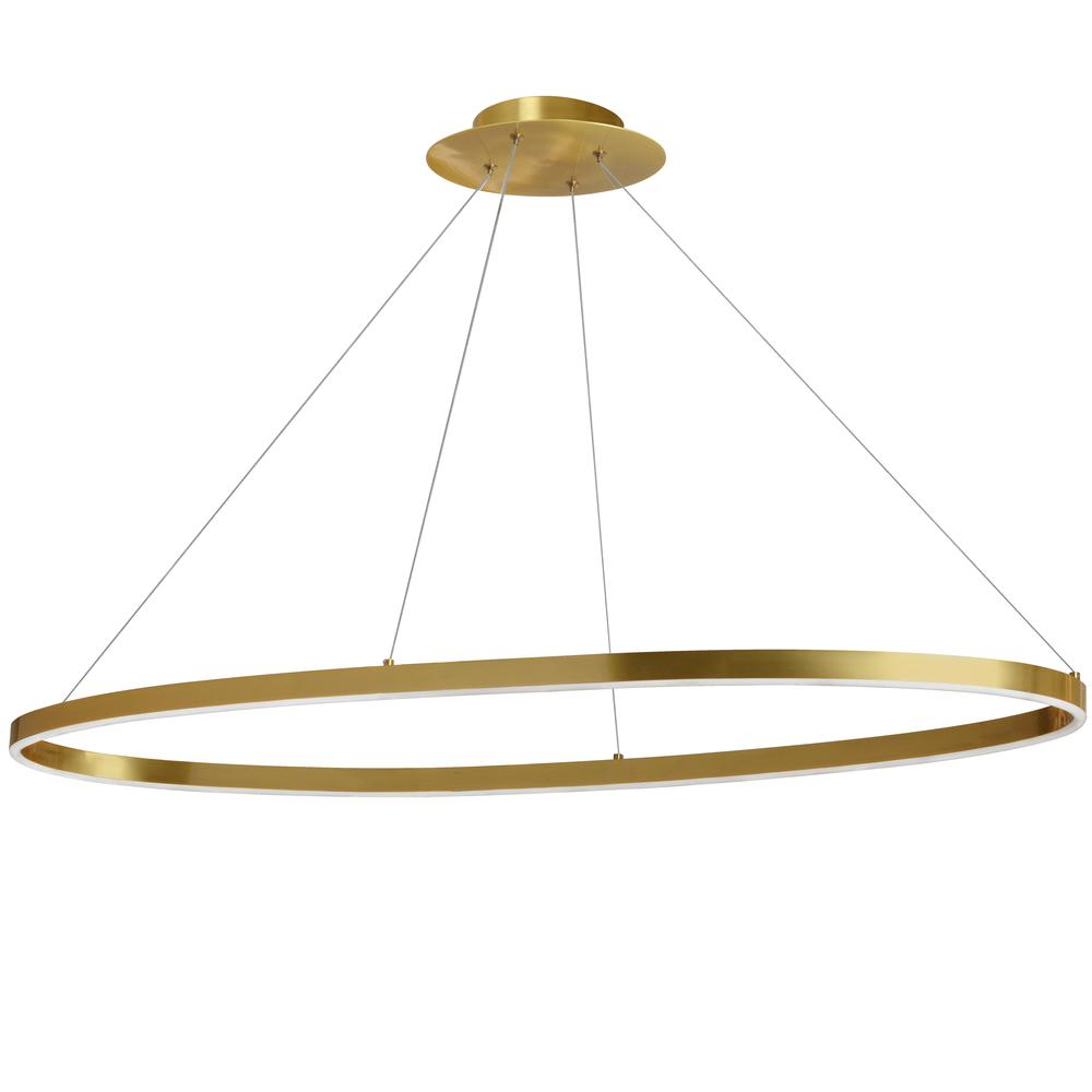 63W Horiz Chandelier, AGB, WH Silicone Diffuser. Picture 1