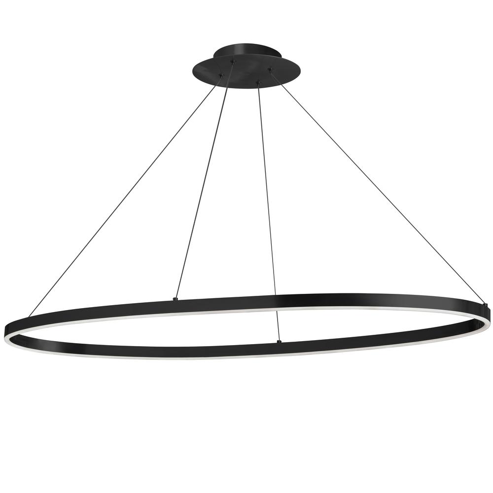63W Horiz Chandelier, MB, WH Silicone Diffuser. Picture 1