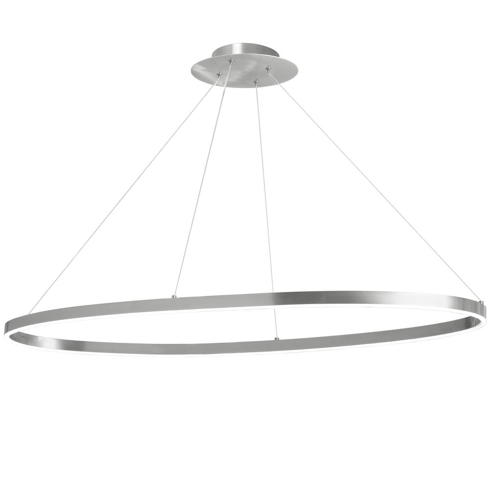 63W Horiz Chandelier, SV with WH Silicone Diffuser. Picture 1