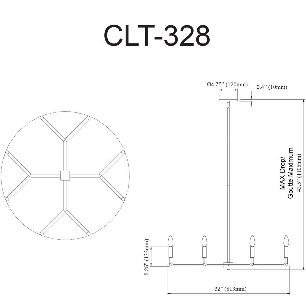 8LT Incandescent Chandelier, AGB. Picture 8