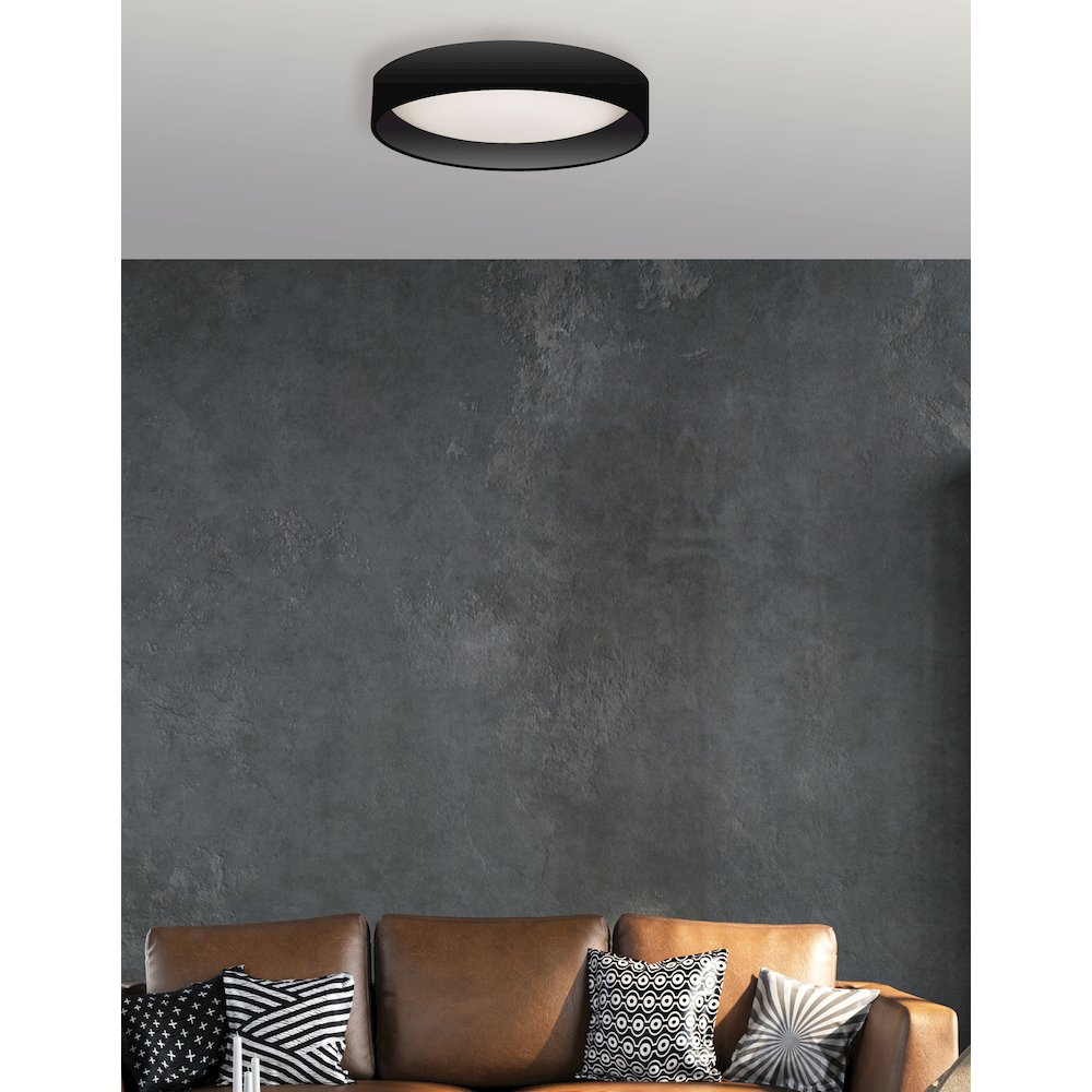 14W Flush Mount Matte Black Metal Shade. Picture 3