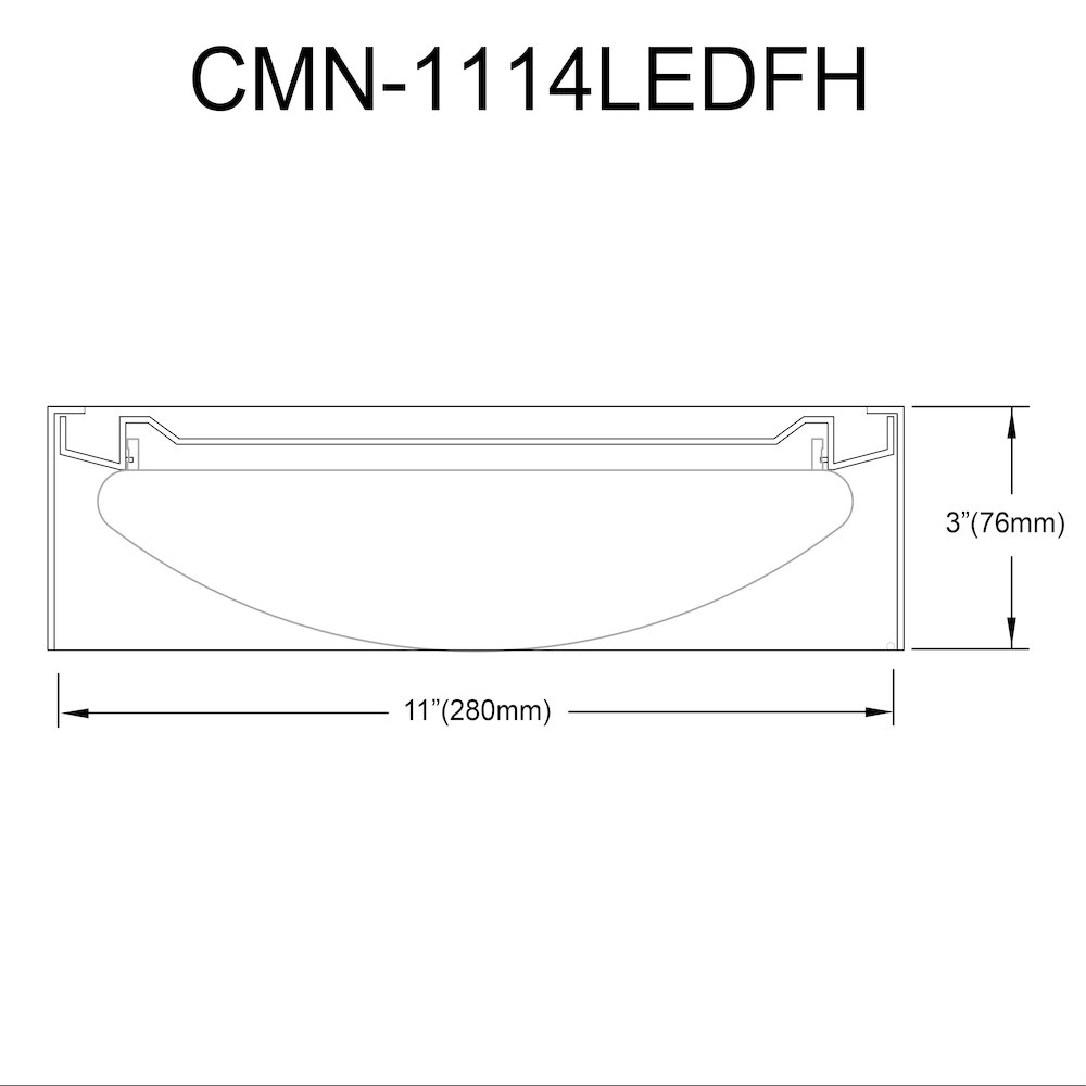 14W Flush Mount Matte White Metal Shade. Picture 2