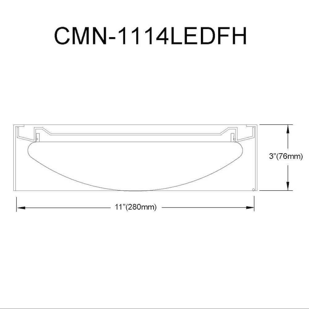 14W Flush Mount Polished Chrome Metal Shade. Picture 2