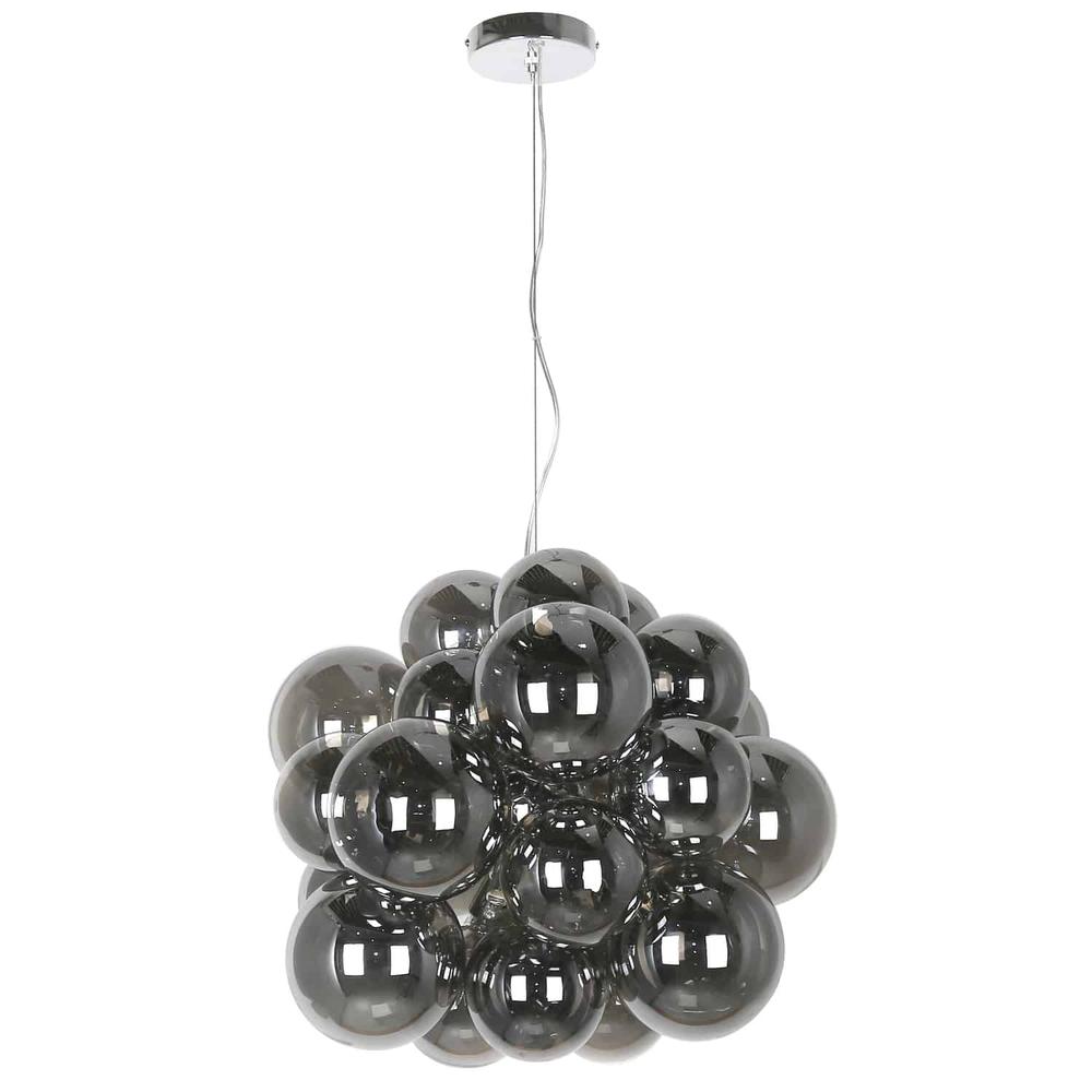 6LT Halogen Pendant, PC, Smoked Glass. Picture 1