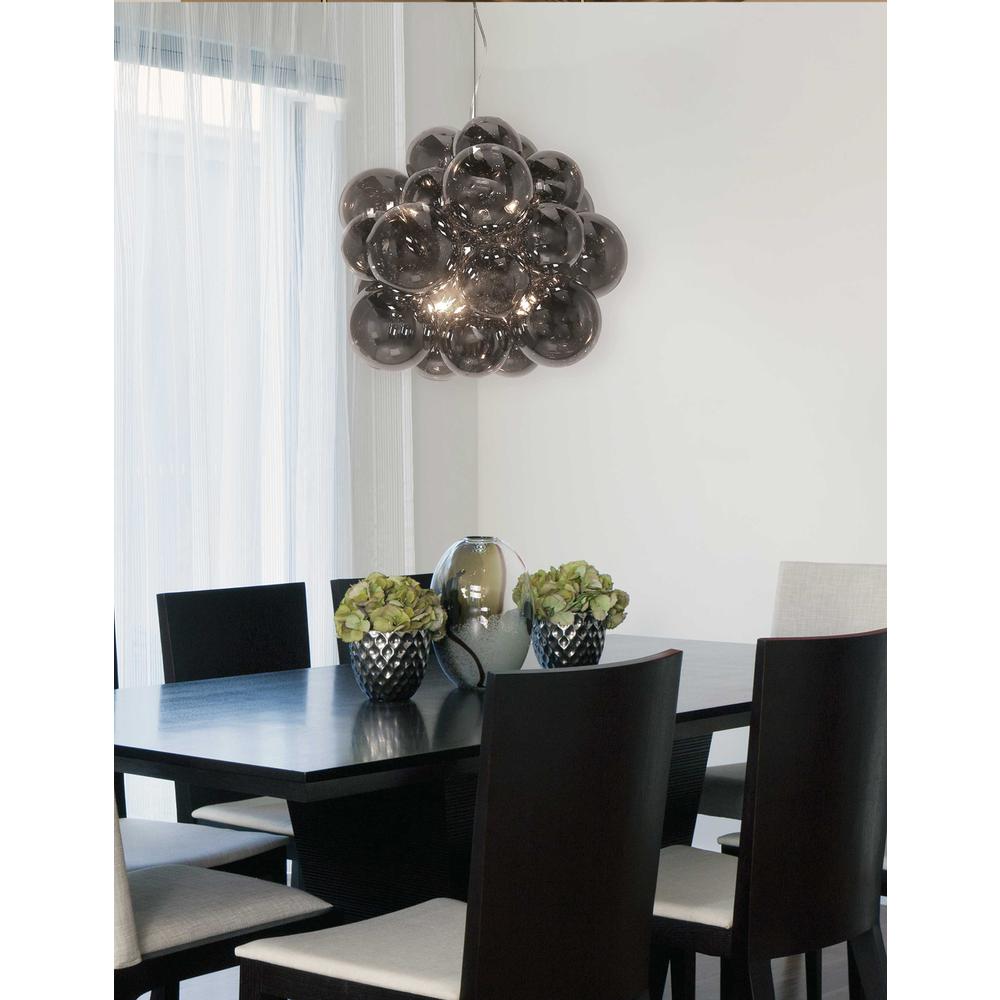 6LT Halogen Pendant, PC, Smoked Glass. Picture 2