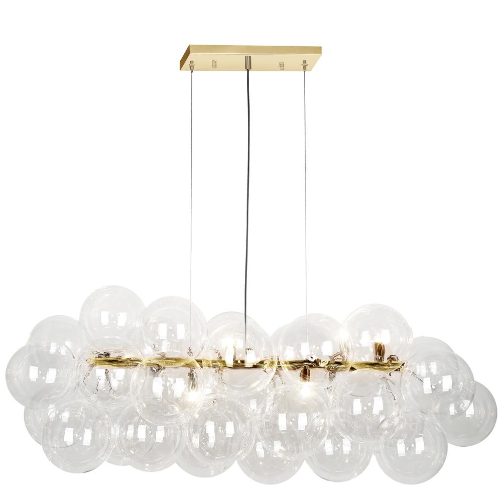 10LT Halogen Horiz Pendant, AGB, Clear Glass. Picture 1