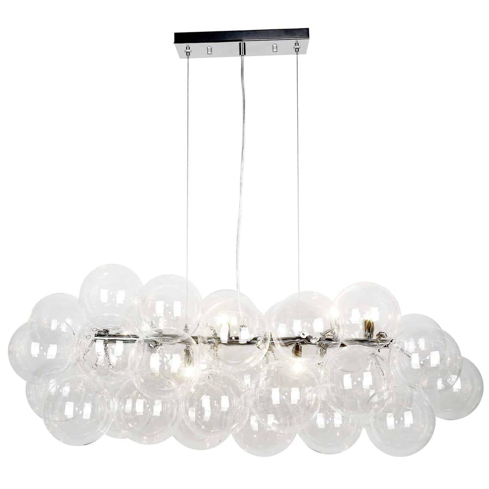 10LT Horiz. Pendant, PC, Clear Glass. Picture 1