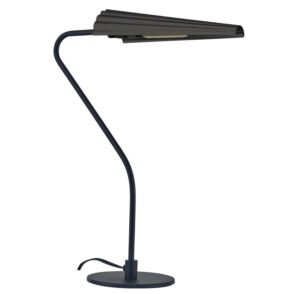 1LT Incandescent Table Lamp, MB, MB Shade. Picture 1