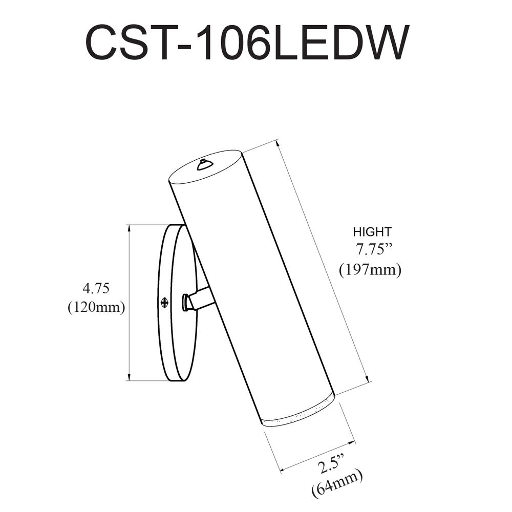 6W Wall Sconce,  SC, FR Acrylic Diffuser. Picture 2