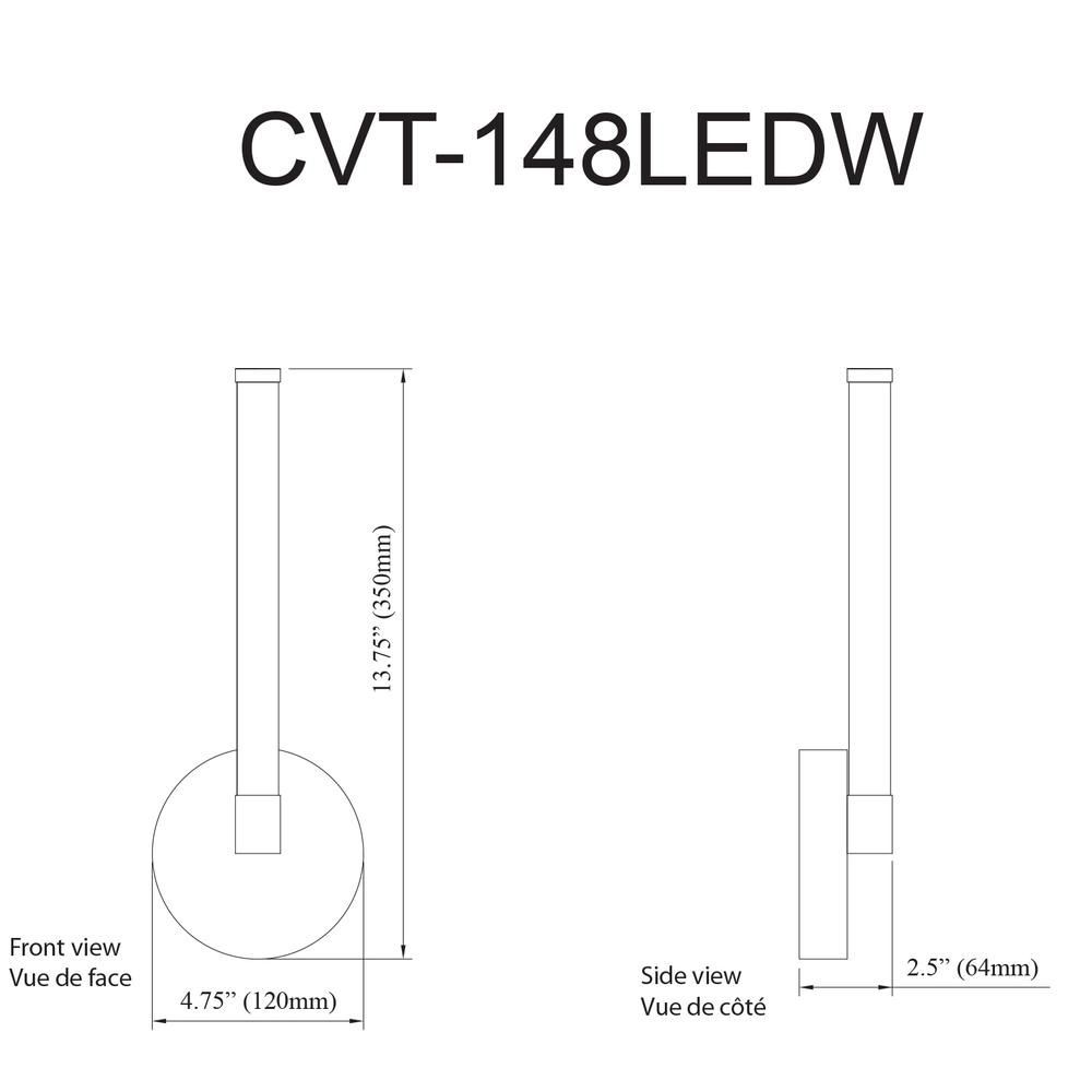 8W Wall Sconce, MB, WH Acrylic Diff. Picture 6