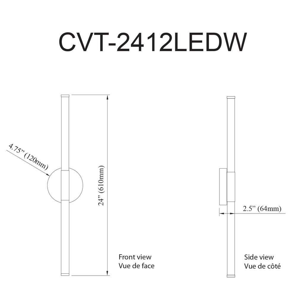 12W Wall Sconce, AGB, WH Acrylic Diff. Picture 5