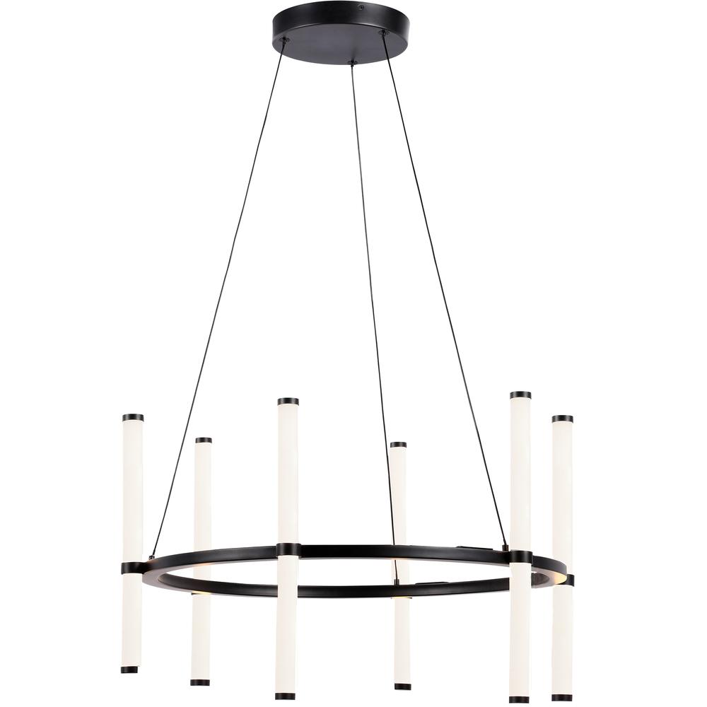 36W Chandelier, MB, WH Acrylic Diffuser. Picture 1