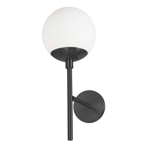 1LT Wall Sconce,  MB, WH Opal Glass. Picture 1