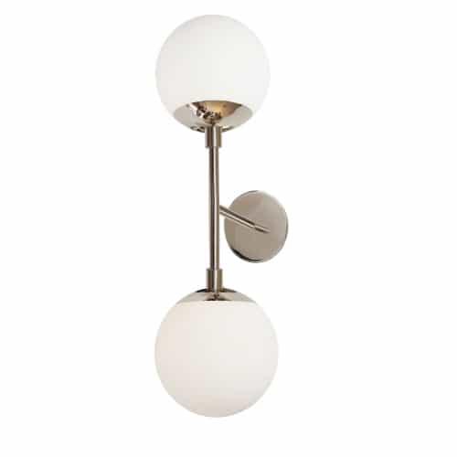 2LT Wall Sconce,  PC, WH Opal Glass. Picture 1