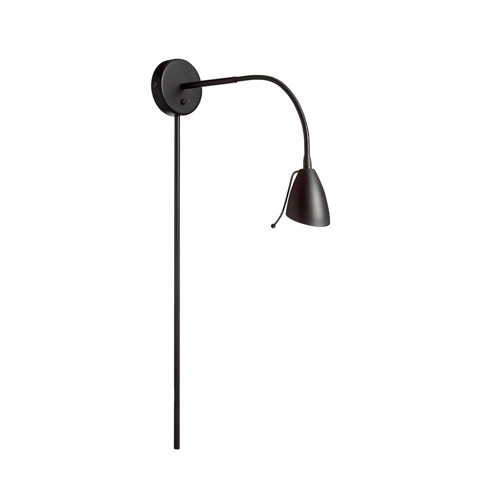 1LT Halogen Wall Lamp,  Matte Black. Picture 1