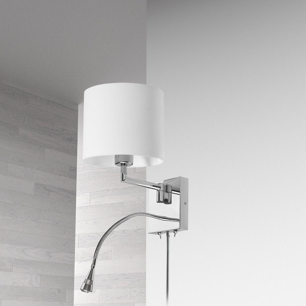Wall Sconce,Reading Lamp, PC Finish. Picture 2