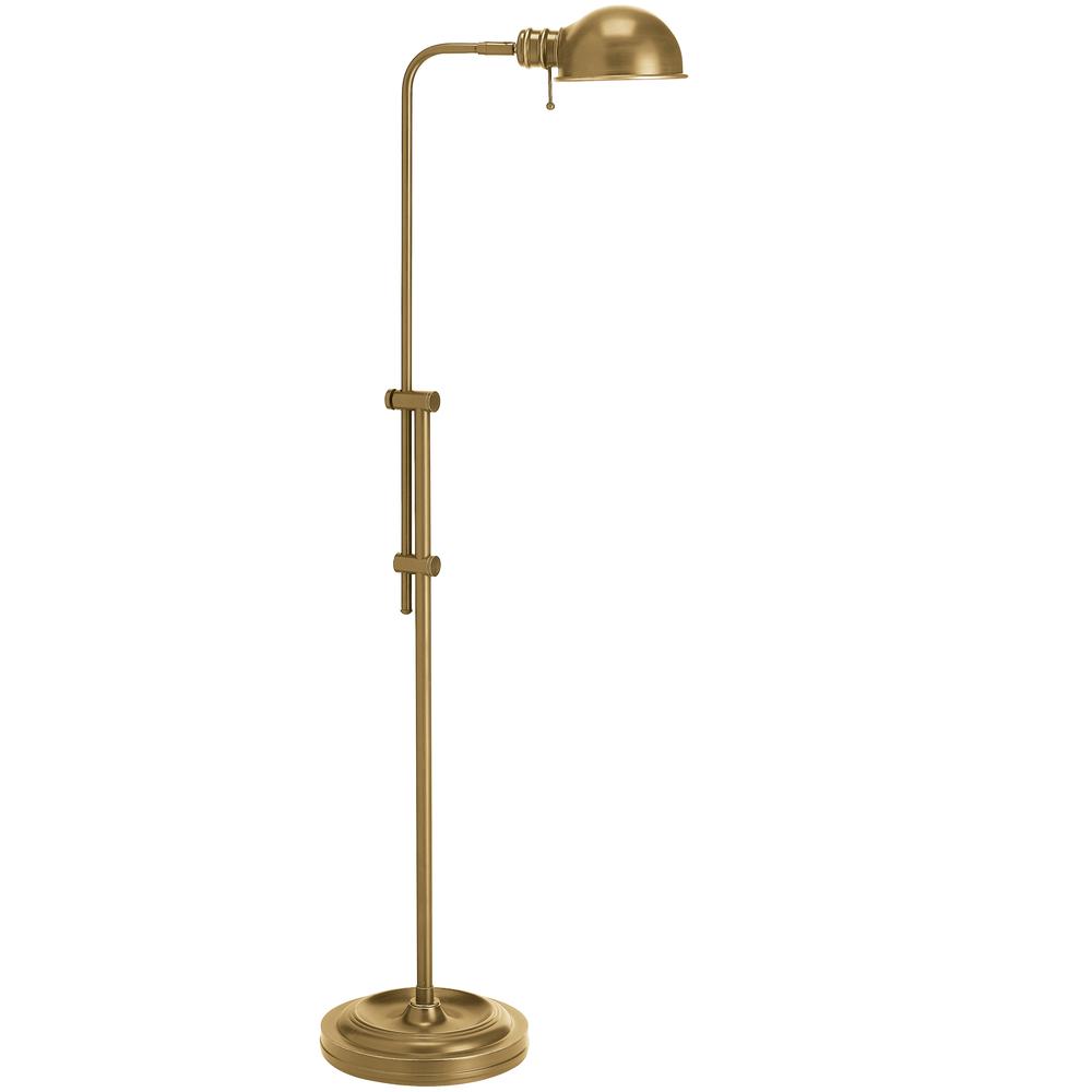 1LT Incan Adjustable Pharmacy Floor Lamp, AGB. Picture 1