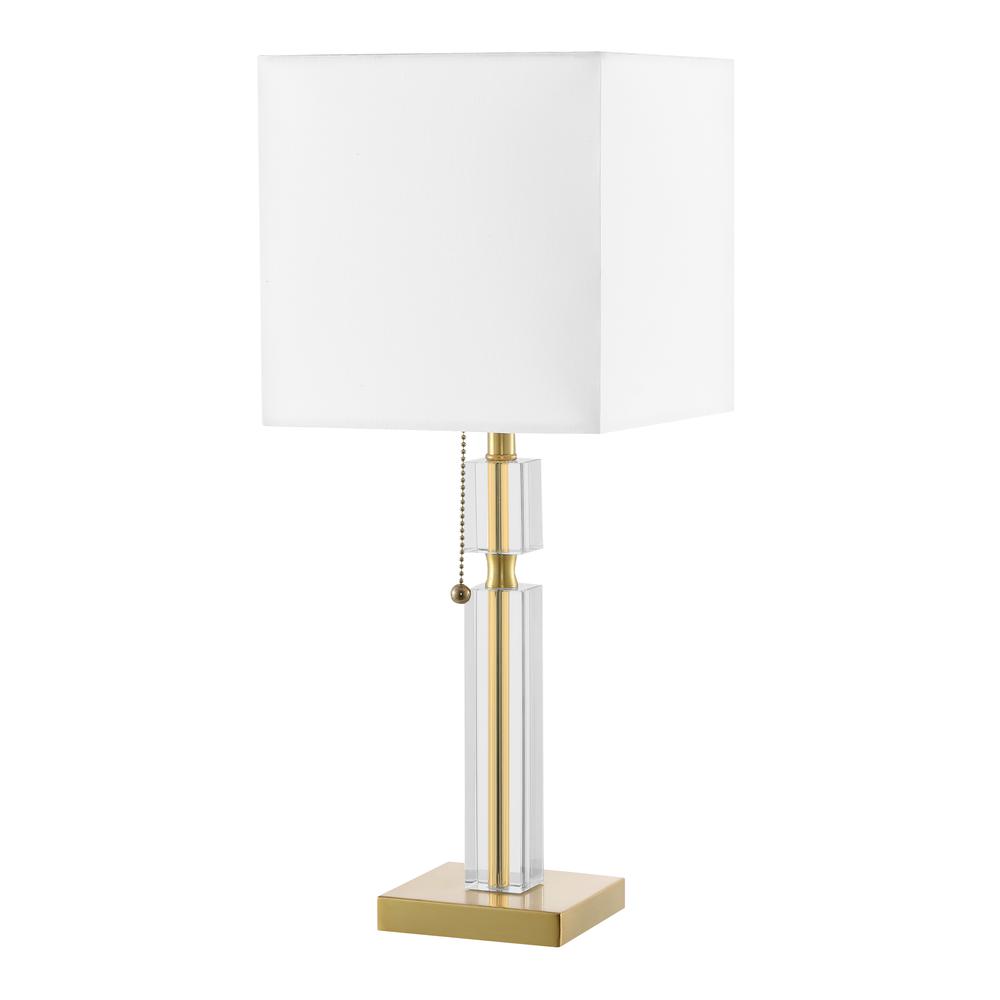 1LT Incandescent Table Lamp, AGB, WH Shade. Picture 1
