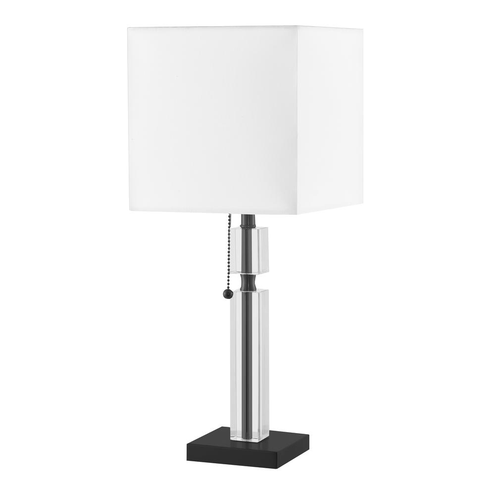 1LT Incandescent Table Lamp, MB, WH Shade. Picture 1