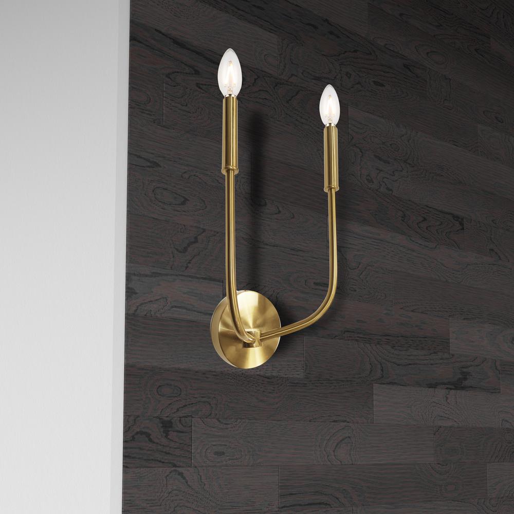 2LT Incandescent Wall Sconce, AGB. Picture 2