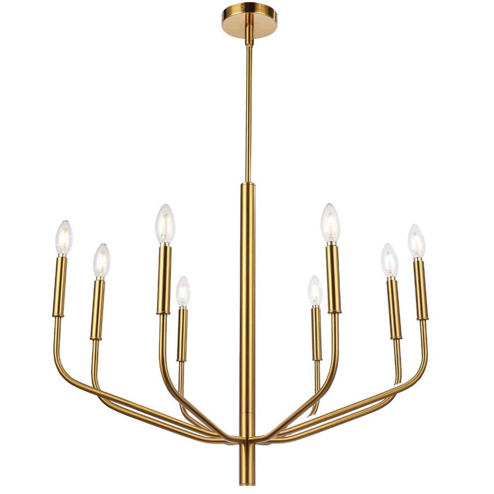 8LT Chandelier, AGB Finish. Picture 1