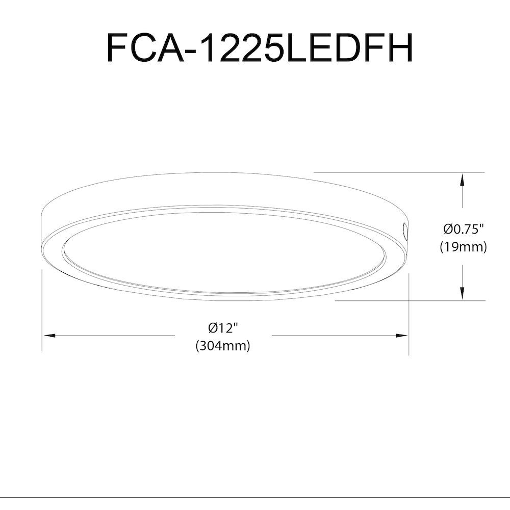 25W Matte Black Flush Mount. Picture 2