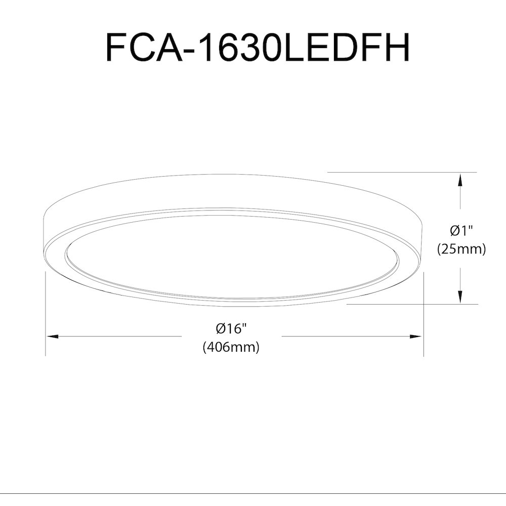 30W Matte White Flush Mount. Picture 2