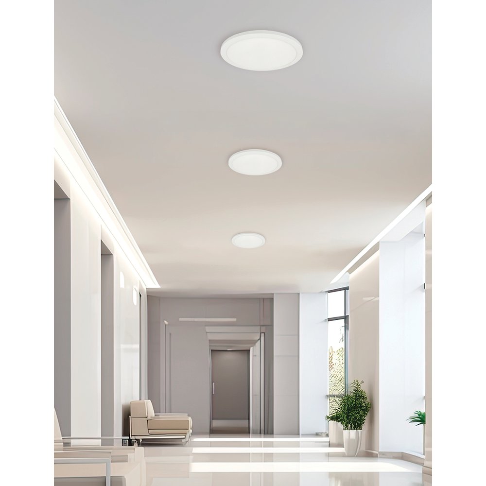 30W Matte White Flush Mount. Picture 3